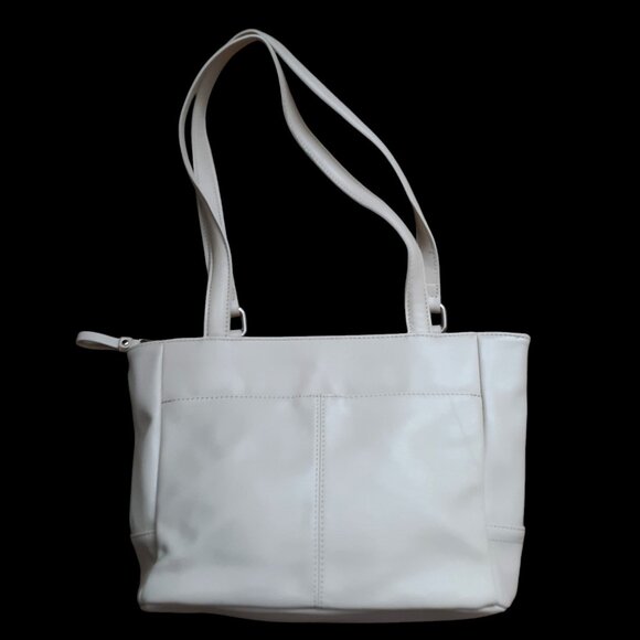 Giani Bernini Leather Woman's Shoulder Bag Off White - Picture 4 of 13